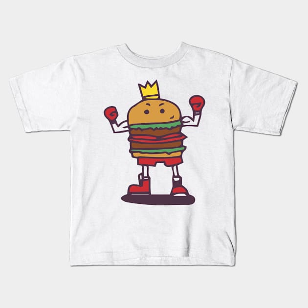 Burger Champion Kids T-Shirt by ShirtsShirtsndmoreShirts